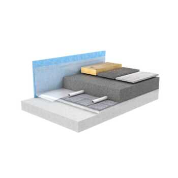 Flat Klett dB mit Trittschallverbesserung auf Fliesen, Estrich, Beton etc.