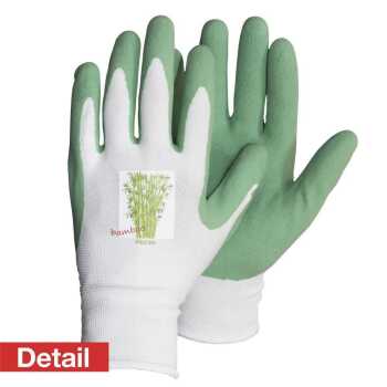 Garden Fresh Gr&ouml;&szlig;e: 7-9, Nylon/Bambusfaserhandschuh mit gr&uuml;ner Latexbeschichtung , Strickbund , Gr. 7