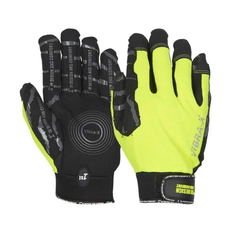 1st Vibra Gr&ouml;&szlig;e: 9-11, Polyester/Elasthan Handschuh mit vibrationsisolierendem Spezialschaum in der Innenhand, Klettverschluss