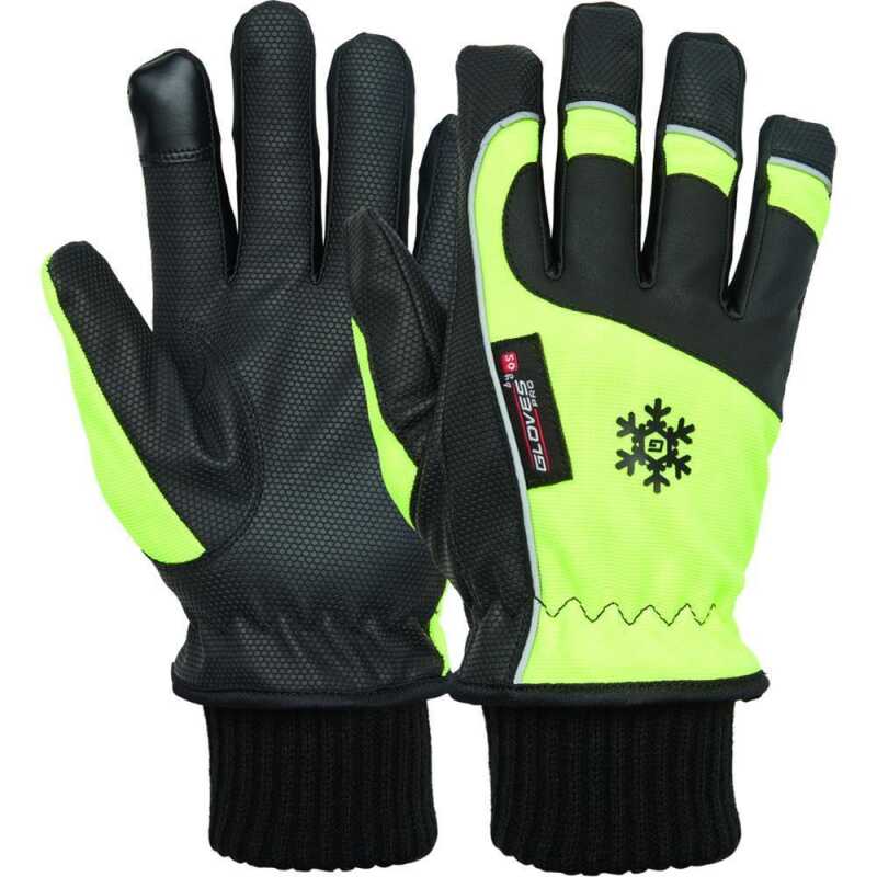Red Signal Gr&ouml;&szlig;e: 8-11, Handschuh aus Polyester/Polyurethan, Strickbund, wasserdichte Membran, Hi Viz Reflex auf dem Handr&uuml;cken