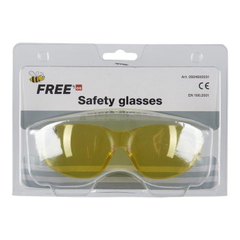 Schutzbrille mit Nasenb&uuml;gel und gelber antibeschlag...