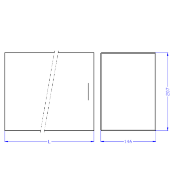 SEM AQUA FU f&uuml;r Unterdruck Schiebestutzen 140x200x1000