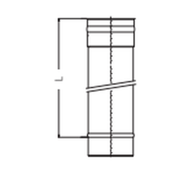 SEM AQUA FU Abgassystem Edelstahl einwandig Rohrelemente mit Muffe f&uuml;r Unterdruck L&auml;nge 270 mm  DN 113