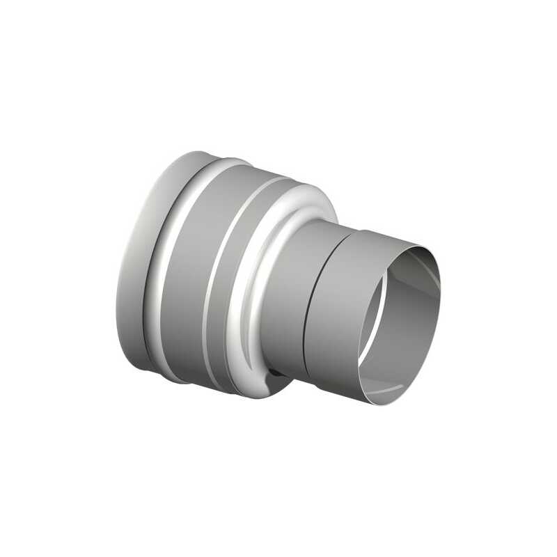 SEM AQUA FU f&uuml;r Unterdruck &Uuml;BERGANG feueraluminiertes Rauchrohr/VA von D  130   auf DN 160