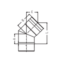 SEM AQUA FU AL Bogen 45 Grad  AL  DN 150 2