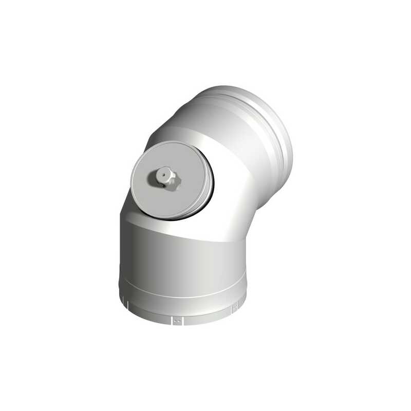 SEM VARIO II Bogen 87 Grad  AL mit Reinigungs&ouml;ffnung + Deckel  DN 150
