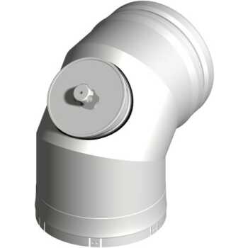 SEM VARIO II Bogen 87 Grad  AL mit Reinigungs&ouml;ffnung + Deckel  DN 150