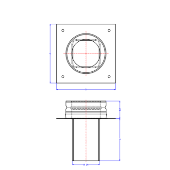 SEM VARIO II Schornsteinverl&auml;ngerung  eckig  DN 130