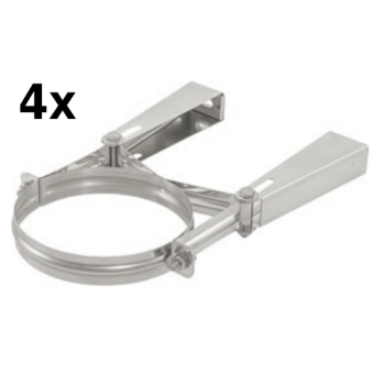Doppelwandiger Edelstahl Kaminbausatz, Rauchrohrdurchmesser 180 mm, mit Wandkonsole,  wirksame Kaminh&ouml;he 12,47 m (Gesamth&ouml;he 13,59 m), Wandabstand 250-300 mm