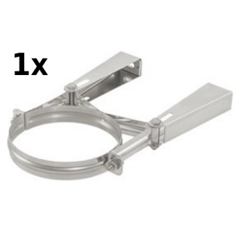 Doppelwandiger Edelstahl Kaminbausatz, Rauchrohrdurchmesser 180 mm, mit Wandkonsole,  wirksame Kaminh&ouml;he 2,46 m (Gesamth&ouml;he 3,58 m), Wandabstand 250-300 mm  und Dachdurchf&uuml;hrung mit Bleisch&uuml;rze, Dachneigung 30&deg;-45&deg;
