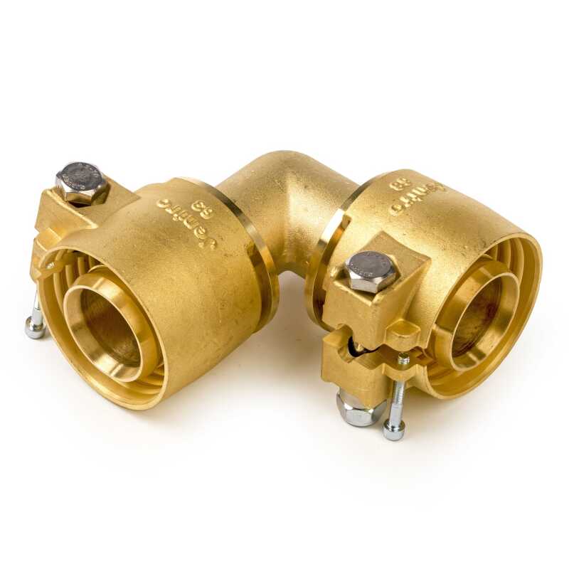 Klemmwinkel 90&deg; |  25/2,3 mm x 25/2,3 mm |  PN6 (PE-Xa) max. 95&deg;C Heizung  |  PN16 (PEX 100) max. 20&deg;C Kalt- oder K&uuml;hlwasser  | f&uuml;r Fernw&auml;rmeleitung SDR11
