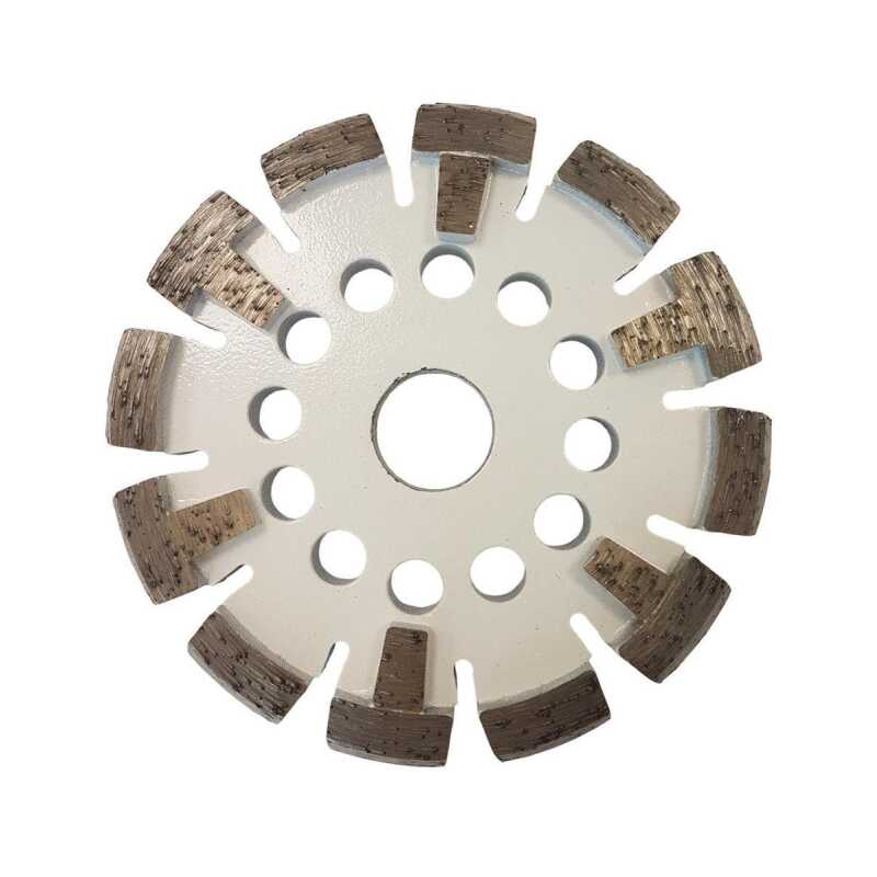 Fu&szlig;bodenheizung-Diamant-Fr&auml;sscheibe mit V-Segment f&uuml;r Fu&szlig;bodenheizung einfr&auml;sen 136 x 16 mm