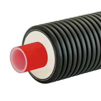 Fernw&auml;rmeleitung AustroPUR single PEX-PU Einzelrohr 50x4,6 mm | DN 40 | 145 mm | PN6 f&uuml;r Heizung max 95&deg;C von Austroflex (114APE145150)