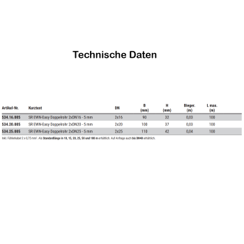 Solarleitung EWN-Easy Doppelrohr 2xDN20 - 5 mm Edelstahlwellrohr mit Aerogel-Nanoisolierung f&uuml;r Solar