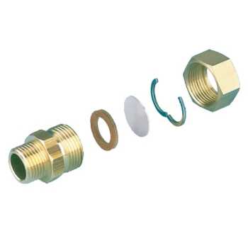 Edelstahlwellrohr Verschraubungsset DN20-1&quot; AG
