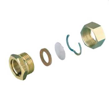 Edelstahlwellrohr Verschraubungsset DN25-1&quot; IG f&uuml;r Fernw&auml;rmeleitung/Solarleitung Easy Drill von Austroflex (120EWI025001)