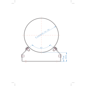 SEM VARIO II Wandhalterung Wandabstand 50 mm DN 150