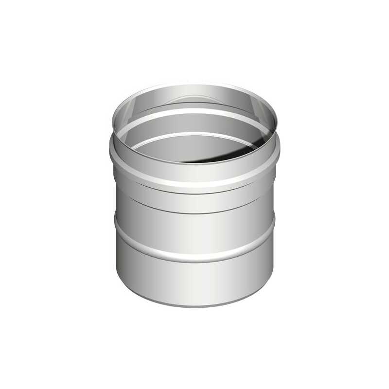 SEM L&Uuml;KO Edelstahl L&uuml;ftungsrohrsystem, Adapter auf KG Rohr KG 200 auf DN 200 mit Muffe