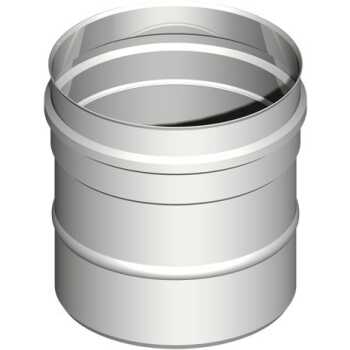 SEM L&Uuml;KO Edelstahl L&uuml;ftungsrohrsystem, Adapter auf KG Rohr KG 200 auf DN 200 mit Muffe