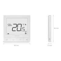 SQ610RF Superflacher Funk-Raumthermostat AP Akku-Batterien D