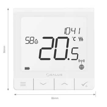 SQ610 Superflacher Funk-Raumthermostat UP 230 V Digital-programmierbar Heizen/K&uuml;hlen Draht/Funk