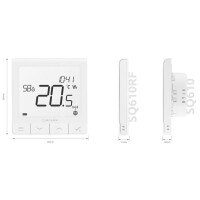 SQ610 Superflacher Funk-Raumthermostat UP 230 V Digital-prog