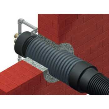 Ringraumdichtung Hauseinf&uuml;hrung Rohrdurchmesser 160mm / Kernbohrung 200mm doppelte Dichtbreite 2x 40mm f&uuml;r Fernw&auml;rmeleitung