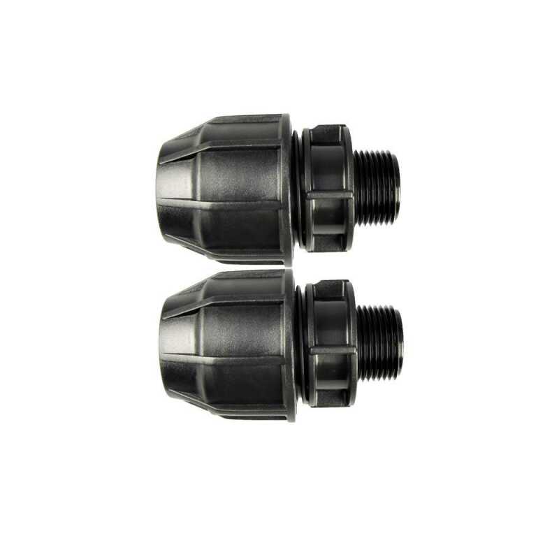 2 x  Kunststoff-&Uuml;g. 25-3/4&quot; AG - PN16