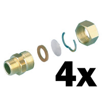 4 x Edelstahlwellrohr Verschraubungsset  gallery