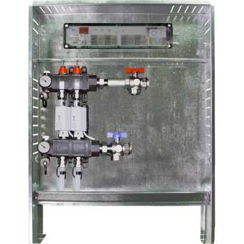 Heizkreisverteiler Station mit 2 Heizkreisen und Unterputz Verteilerschrank vormontiert