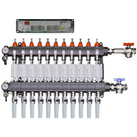 Heizkreisverteiler Station mit 11 Heizkreisen und Ohne Verte